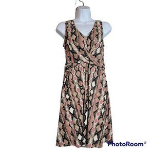 Candie's Women's Medium Rosey Python Snake Print Wrap Front Tank Dress NWT